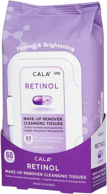 Cala Retinol Makeup Remover Cleansing Tissues 60 Sheets